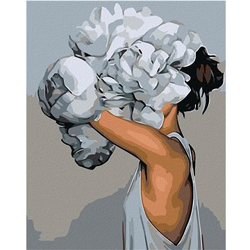 

Diamondi - DÍVKA ZA KVĚTINOU, 40x50 cm, bez rámu a bez vypnutí plátna