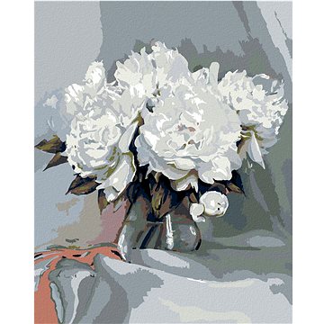 

Diamondi - BÍLÉ PIVOŇKY, 40x50 cm, bez rámu a bez vypnutí plátna