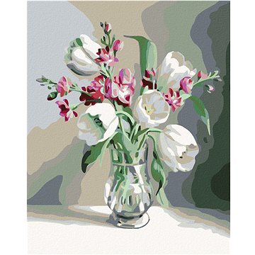 

Diamondi - BÍLÉ TULIPÁNY, 40x50 cm, bez rámu a bez vypnutí plátna