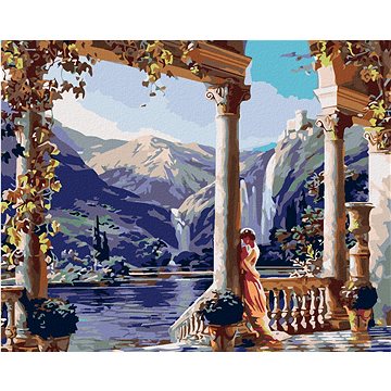 

Diamondi - HRAD NAD JEZEREM, 40x50 cm, bez rámu a bez vypnutí plátna