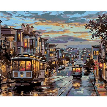 

Diamondi - NOČNÍ TRAMVAJ, 40x50 cm, bez rámu a bez vypnutí plátna