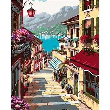 

Diamondi - MĚSTEČKO, 40x50 cm, vypnuté plátno na rám