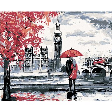 

Diamondi - MILENCI A BIG BEN, 40x50 cm, bez rámu a bez vypnutí plátna