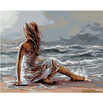 

Diamondi - Diamantové malování - DÍVKA A MOŘE, 40x50 cm, bez rámu a bez vypnutí plátna