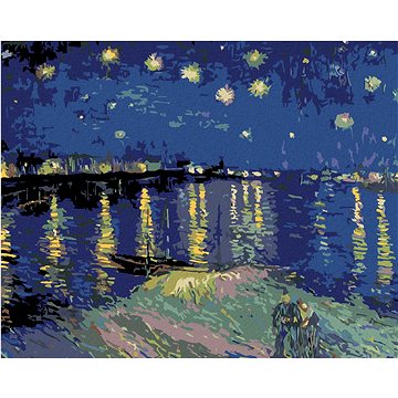 

Diamondi - HVĚZDNÁ NOC NAD RHONOU (VAN GOGH), 40x50 cm, vypnuté plátno na rám