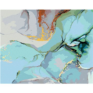 

Diamondi - TYRKYSOVÁ ABSTRAKCE, 40x50 cm, vypnuté plátno na rám