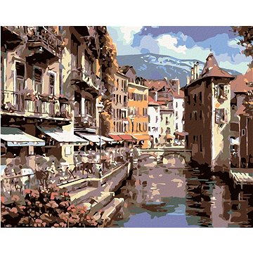 

Diamondi - MĚSTO NA ŘECE, 40x50 cm, bez rámu a bez vypnutí plátna