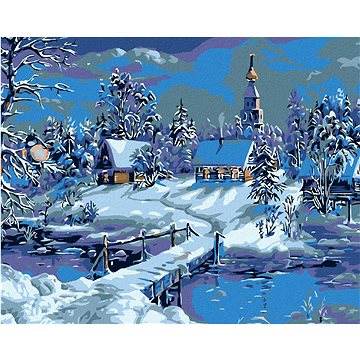 

Diamondi - Diamantové malování - ZAMRZLÁ ŘÍČKA, 40x50 cm, bez rámu a bez vypnutí plátna