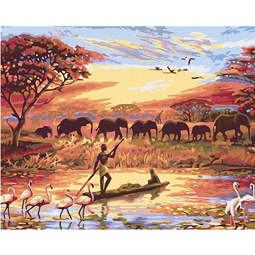 

Diamondi - AFRICKÝ ZÁPAD SLUNCE, 40x50 cm, bez rámu a bez vypnutí plátna