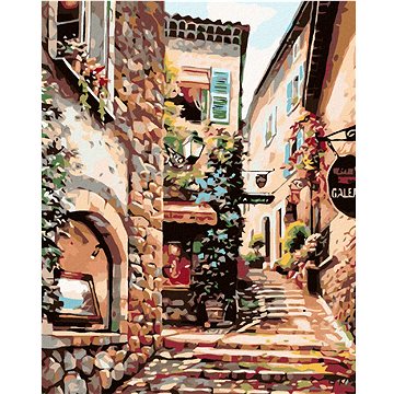 

Diamondi - Diamantové malování - STAROBYLÉ MĚSTEČKO, 40x50 cm, Vypnuté plátno na rám