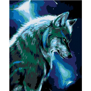 

Diamondi - MĚSÍČNÍ VLK, 40x50 cm, bez rámu a bez vypnutí plátna