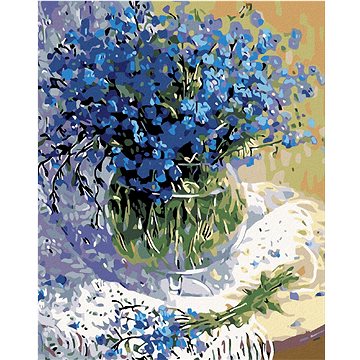 

Diamondi - KYTICE MODRÝCH KVĚTŮ, 40x50 cm, vypnuté plátno na rám