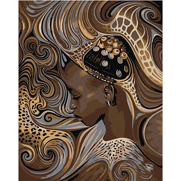 

Diamondi - AFRICKÁ DOMORODÁ DÍVKA, 40x50 cm, bez rámu a bez vypnutí plátna