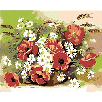 

Diamondi - VLČÍ MÁK A KOPRETINY, 40x50 cm, bez rámu a bez vypnutí plátna