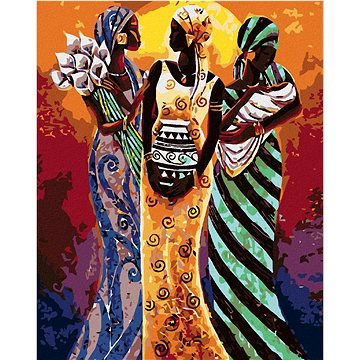 

Diamondi - TŘI AFRICKÉ ŽENY, 40x50 cm, bez rámu a bez vypnutí plátna