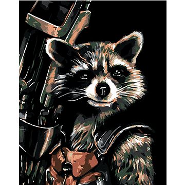 

Diamondi - Diamantové malování - ROCKET RACOON, 40x50 cm, bez rámu a bez vypnutí plátna