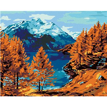 

Diamondi - JEZERO POD HOROU, 40x50 cm, vypnuté plátno na rám
