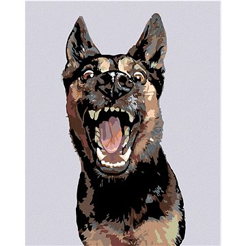 

Diamondi - NĚMECKÝ OVČÁK S OTEVŘENOU TLAMOU, 40x50 cm, bez rámu a bez vypnutí plátna