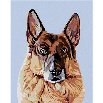 

Diamondi - HLEDÍCÍ NĚMECKÝ OVČÁK, 40x50 cm, bez rámu a bez vypnutí plátna