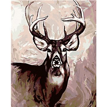 

Diamondi - JELEN S VELKÝMI PAROHY, 40x50 cm, bez rámu a bez vypnutí plátna