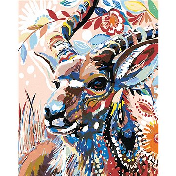 

Diamondi - Diamantové malování - KYTIČKOVÁ ANTILOPA, 40x50 cm, bez rámu a bez vypnutí plátna