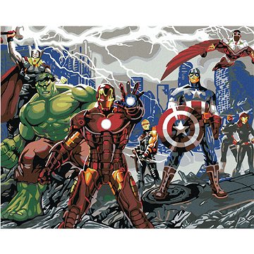 

Diamondi - AVENGERS HRDINOVÉ, 40x50 cm, vypnuté plátno na rám