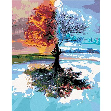 

Diamondi - Diamantové malování - ČTVERO ROČNÍCH OBDOBÍ, 40x50 cm, bez rámu a bez vypnutí plátna