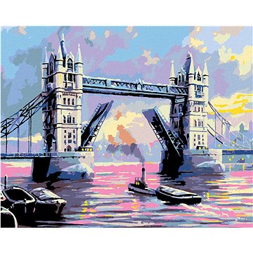 

Diamondi - TOWER BRIDGE LONDÝN, 40x50 cm, vypnuté plátno na rám