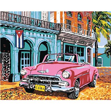 

Diamondi - STARÁ AMERIKA NA KUBĚ, 40x50 cm, vypnuté plátno na rám