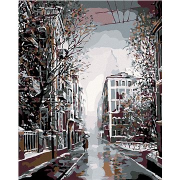 

Diamondi - PROCHÁZKA PODVEČERNÍ ULICÍ, 40x50 cm, vypnuté plátno na rám