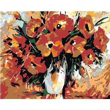 

Diamondi - VLČÍ MÁK V BÍLÉ VÁZE, 40x50 cm, bez rámu a bez vypnutí plátna
