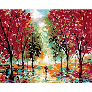 

Diamondi - ČERVENÝ LES, 40x50 cm, bez rámu a bez vypnutí plátna