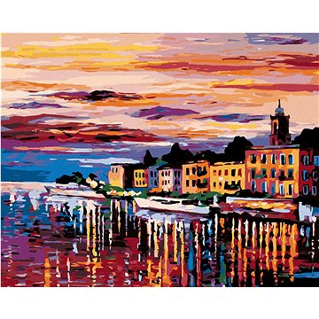 

Diamondi - MĚSTO U ŘEKY, 40x50 cm, bez rámu a bez vypnutí plátna