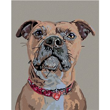 

Diamondi - PES V POZORU A SRDÍČKOVÝ OBOJEK, 40x50 cm, vypnuté plátno na rám