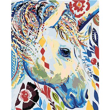 

Diamondi - KVĚTINOVÁ BÍLÁ KOBYLA, 40x50 cm, vypnuté plátno na rám