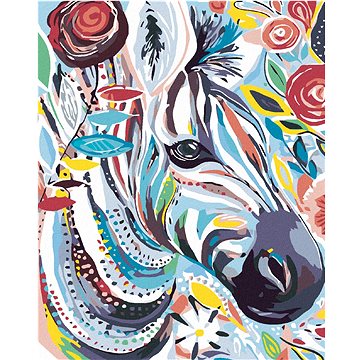 

Diamondi - KVĚTINOVÁ ZEBRA, 40x50 cm, bez rámu a bez vypnutí plátna