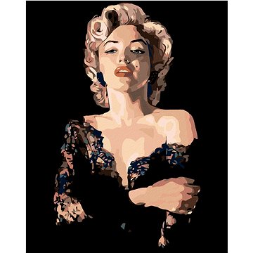 

Diamondi - MARILYN V ČERNÝCH ŠATECH, 40x50 cm, vypnuté plátno na rám