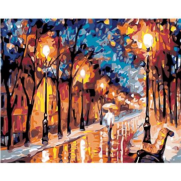 

Diamondi - VEČERNÍ ULICE, 40x50 cm, bez rámu a bez vypnutí plátna