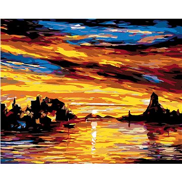 

Diamondi - Diamantové malování - NÁDHERNÁ ZÁTOKA PŘI ZÁPADU, 40x50 cm, bez rámu a bez vypnutí plátna