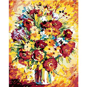 

Diamondi - VELKÁ KYTICE LUČNÍHO KVÍTÍ, 40x50 cm, vypnuté plátno na rám