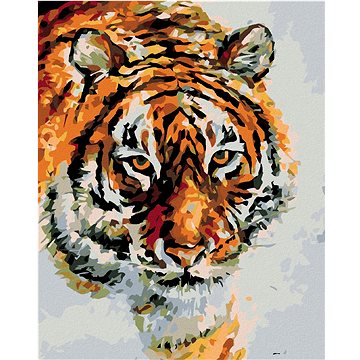 

Diamondi - TYGR VE SNĚHU, 40x50 cm, bez rámu a bez vypnutí plátna