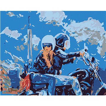 

Diamondi - VYJÍŽĎKA NA MOTORCE, 40x50 cm, vypnuté plátno na rám