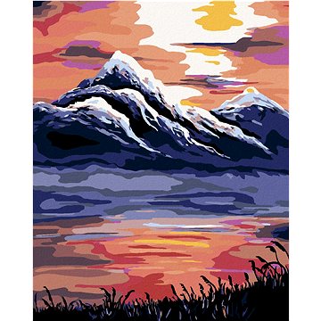 

Diamondi - ZÁPAD SLUNCE NAD HORAMI, 40x50 cm, vypnuté plátno na rám