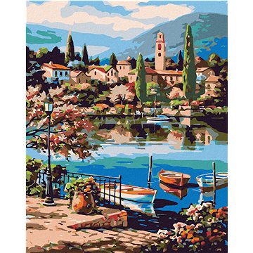 

Diamondi - VESLICE NA HORSKÉM JEZEŘE, 40x50 cm, vypnuté plátno na rám