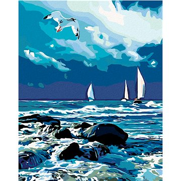 

Diamondi - PLACHETNICE NA MOŘI A LETÍCÍ RACEK, 40x50 cm, bez rámu a bez vypnutí plátna
