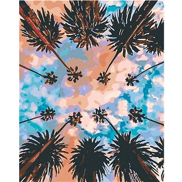 

Diamondi - NEBE NAD PALMAMI, 40x50 cm, vypnuté plátno na rám