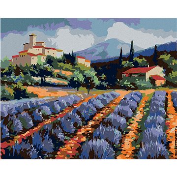 

Diamondi - STAVENÍ A LEVANDULOVÝ LÁN, 40x50 cm, bez rámu a bez vypnutí plátna