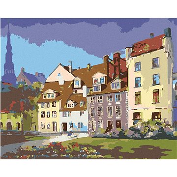 

Diamondi - ŘADOVÉ DOMKY, 40x50 cm, vypnuté plátno na rám
