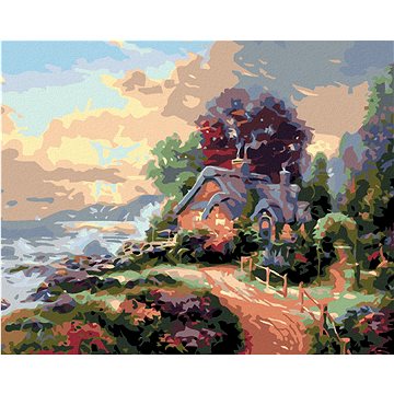 

Diamondi - CHALOUPKA V ZAHRADĚ NA POBŘEŽÍ, 40x50 cm, vypnuté plátno na rám