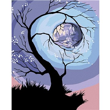

Diamondi - STROM V ÚPLŇKOVÉ MOCI, 40x50 cm, vypnuté plátno na rám